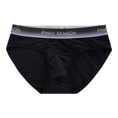 2条装男士三角裤纯色莫代尔薄款中腰舒适U凸柔软简约男生内裤包邮