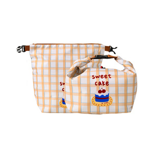 可爱饭盒手提袋学生上班族带饭午餐盒大容量铝箔便当包便携野餐包