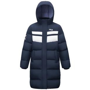 FILA KIDS斐乐童装女大童羽绒服2025冬新款儿童保暖长款宽松外套