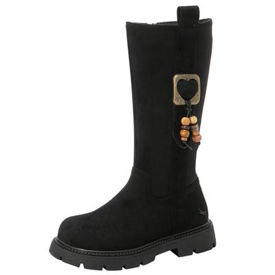 红蜻蜓女童鞋长筒长靴子爆款皮靴