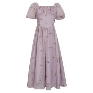 奈良法式复古连衣裙显瘦气质裙子女夏季新款2025绝美长裙沙滩裙