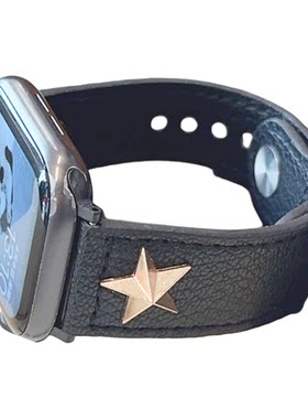 金属荔枝纹皮革适用iwatch表带