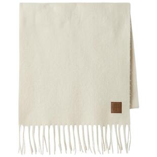 LILY BROWN2025秋冬新品复古保暖绒感流苏格纹纯色围巾LWGG255313