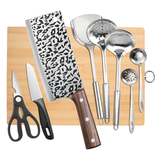 家用菜刀菜板二合一厨房组合刀具套装宿舍不锈钢切肉刀切片刀砧板