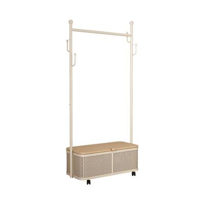 日式铁艺落地多功能衣帽架