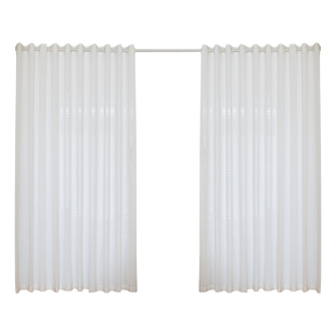 纱帘免打孔安装窗帘透光不透人客厅隔断阳台窗纱遮挡窗帘杆一整套