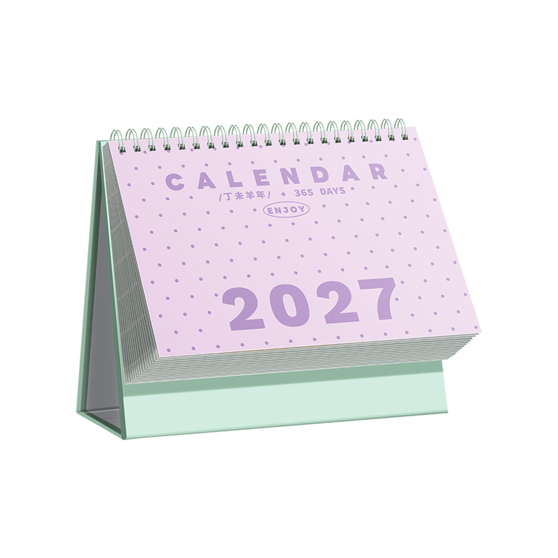 【羊年新款】2027年台历波点日历