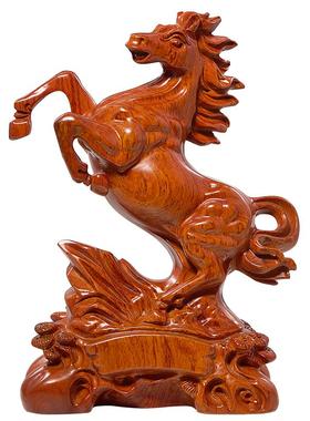 花梨木雕马仿古酒柜博古架办公室