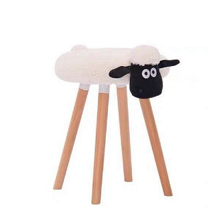 创意小羊肖恩化妆凳网红梳妆凳卧室简约轻奢仙女化妆椅家用实木凳