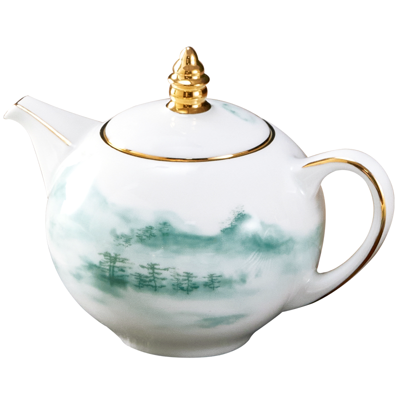 高端中式瓷茶叶罐茶具套装组合
