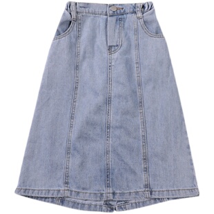 女童牛仔裙2021春夏新款韩版洋气网红半身裙儿童时髦夏季裙子夏装