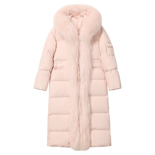 AZZHEN【暖雾恋歌】 新国标90白鸭绒260g大毛领宽松保暖女冬外套