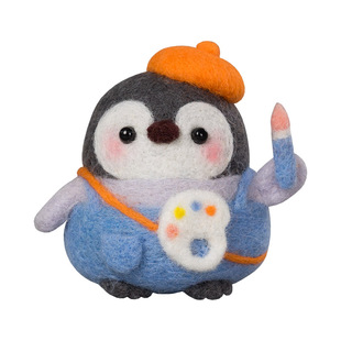 BIABIA羊毛毡戳戳乐手工diy材料包情侣自制生日礼物企鹅玩偶挂件