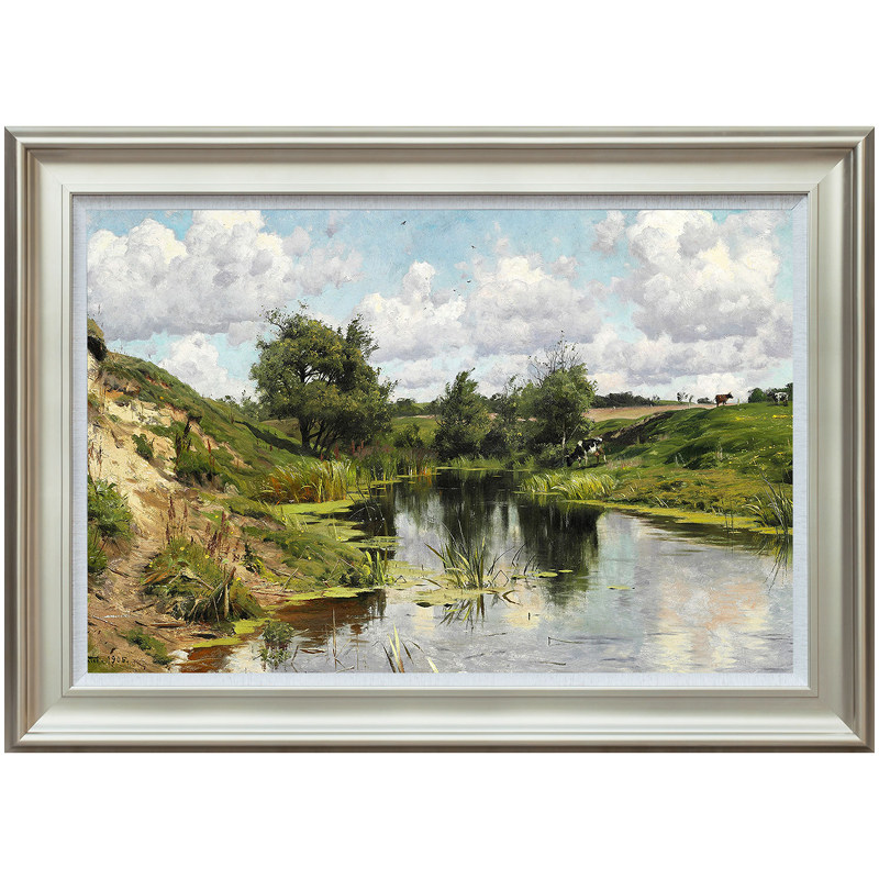 风色美式客厅山水风景油画装饰画
