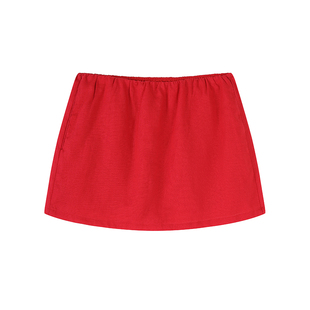 F PROJECT【尼斯周末】100%亚麻*松紧腰显瘦透气防走光裙裤半身裙