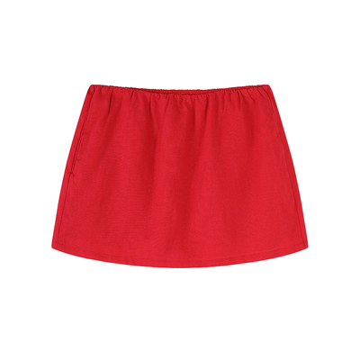 F PROJECT【尼斯周末】100%亚麻*松紧腰显瘦透气防走光裙裤半身裙