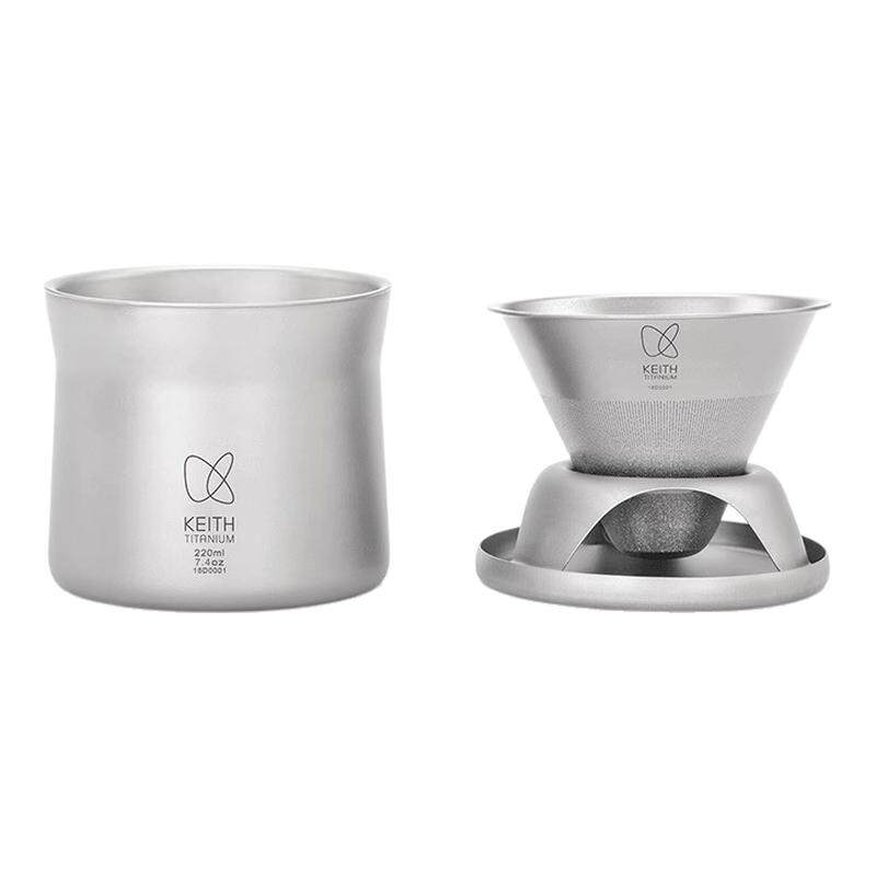 KEITH铠斯纯钛咖啡杯多功能茶杯
