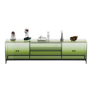 简约现代亚克力电视柜定制渐变色落地柜意式轻奢影视柜样板房柜子