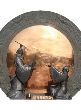 玻璃钢大型公园景观人物雕塑