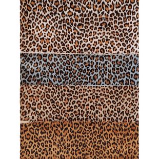 鹿皮绒豹纹印花服装面料春秋做衣服沙发套手工diy麂皮绒布料面料