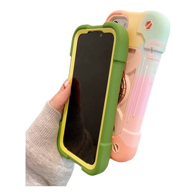 三合一硅胶套苹果耐摔高出屏幕