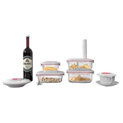 圆乐玻璃真空保鲜盒套装