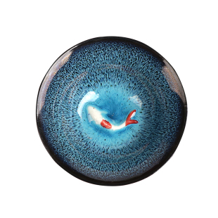 建盏窑变单杯茶杯陶瓷斗笠杯拉丝天目釉复古泡茶盏功夫茶具茶道配