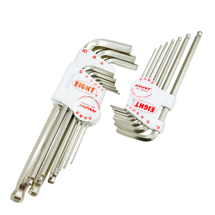 日本EIGHT-EX百利加长球头内六角扳手进口中长圆头螺丝刀TMS-7/9