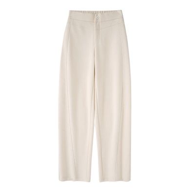 高腰垂感宽松显瘦小个子九分醋酸