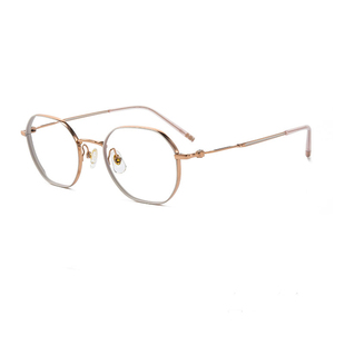 高度近视眼镜框男女款超轻小框可配度数纯钛多边形小脸方圆眼镜架