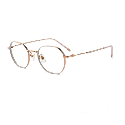 侧颜眼镜高度近视眼镜框超轻纯钛