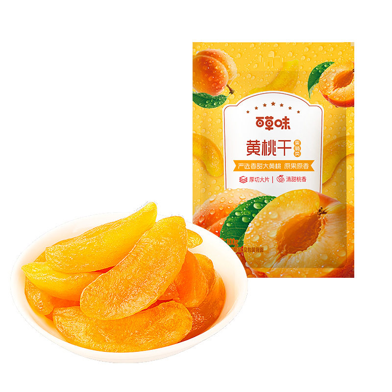 百草味黄桃干100桃子干