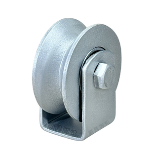 滑轮轨道轮子U型H型槽轮轴承滑轮铸钢丝绳V型角铁轮移动大门导轨