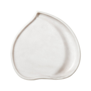 荣宝斋白端桃形砚台可研墨可磨墨天然原石书法国画笔墨纸砚文房四宝专用肇庆磨朱砂小楷可爱端砚