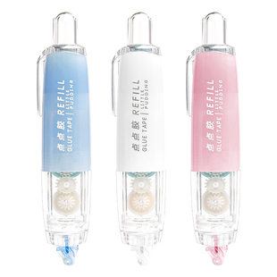 长立按动点点胶小学生专用高颜值修正带式强力点状双面胶儿童手工大容量手帐胶带错题粘贴点胶笔高粘度无痕