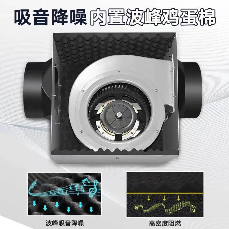 920m3/h JDF-J-200-92静音风机空调系统管道送排风 接管尺寸200mm