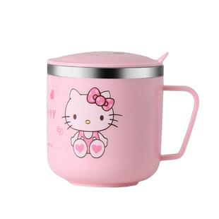 儿童水杯304家用带盖可爱卡通水杯防摔刻度幼儿园宝宝喝水学饮杯