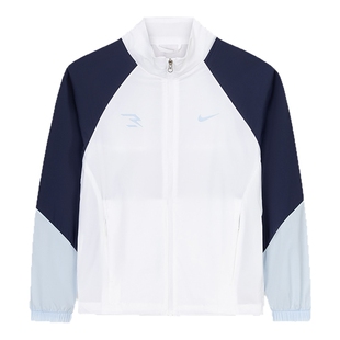Nike 3brand童装儿童皮肤衣男童外套连帽衫夏装2025新款遮阳上衣