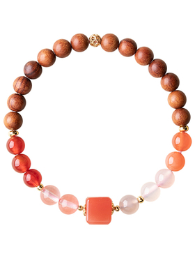 天然玛瑙五行平衡能量手串