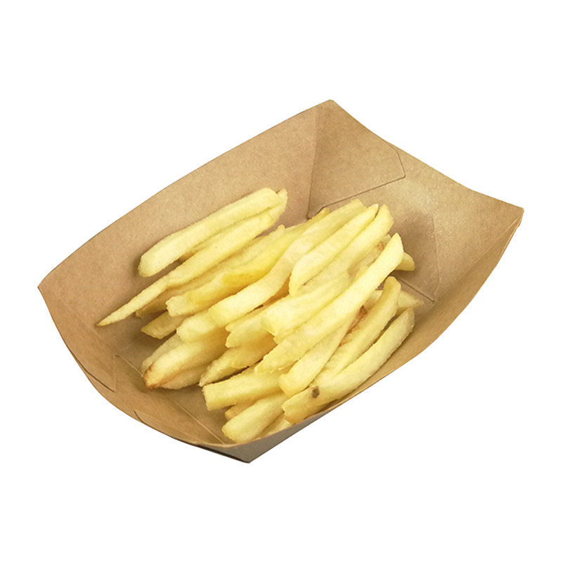牛皮纸船盒一次性敞口小吃包装盒炸鸡盒薯条鸡米花鸡翅防油纸盒子