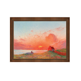 费迪南德客厅沙发背景墙装饰画美式中古风玄关柜挂画餐厅复古壁画