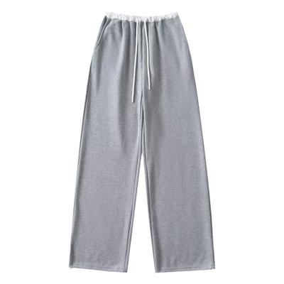 欧货批发直筒卫裤拖地长裤撞色