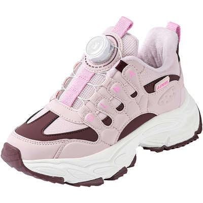 安奈儿女童运动鞋加绒二棉老爹鞋