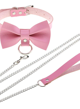 舞台GOGOBOY蝴蝶结吊坠项圈 摇滚夜店脖链项链锁骨链choker颈带男