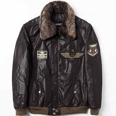 秋冬新款真皮皮衣机车男士