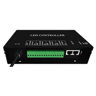 LED四口H802RA分控幻彩灯带控制器全彩灯条联机控台DMX512控制器