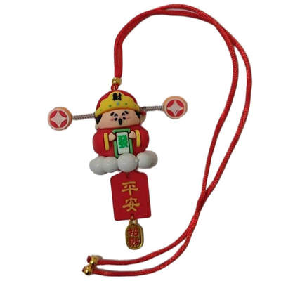 财神爷汽车挂件平安招财车内摆件