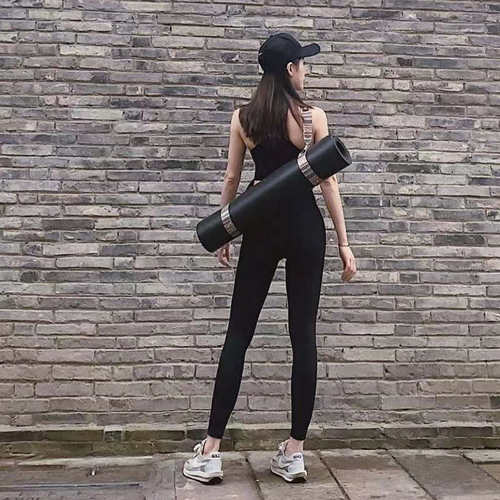 Grom瑜伽垫绑带二合一加长伸展收纳绳便携式通用印花瑜珈垫背带袋