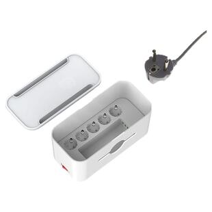 LDNIO带收纳盒多功能拖线板5位插座孔3个USB手机直充接口线长2米