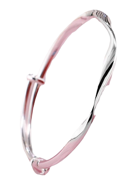 梦祥银足银手镯女纯银年轻款